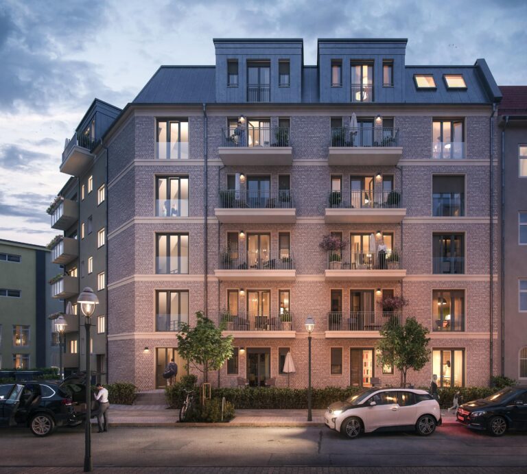 Visualisierung des Neubaus in der Kniephofstraße 65