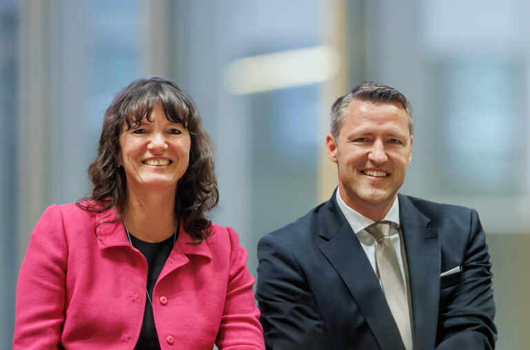 PSD-Sprecherin Grit Westermann und Vorstand Daniel Mohaupt